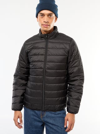 Blusão de penas leve acolchoado liso