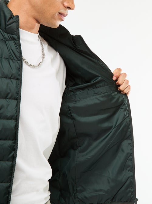 Blusão de penas leve acolchoado liso - Kiabi