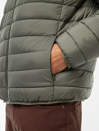 Blusão de penas leve acolchoado liso