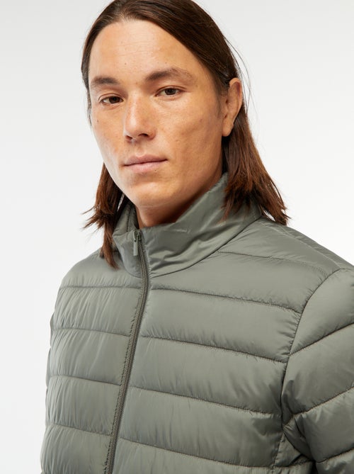 Blusão de penas leve acolchoado liso - Kiabi