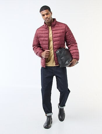 Blusão de penas leve acolchoado liso