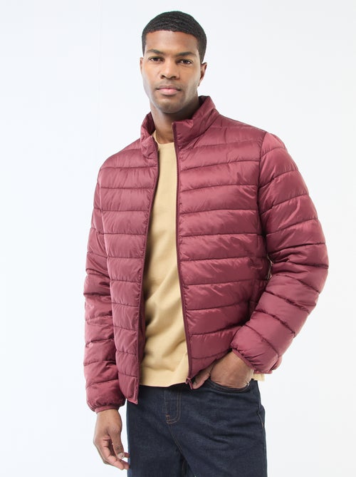 Blusão de penas leve acolchoado liso - Kiabi