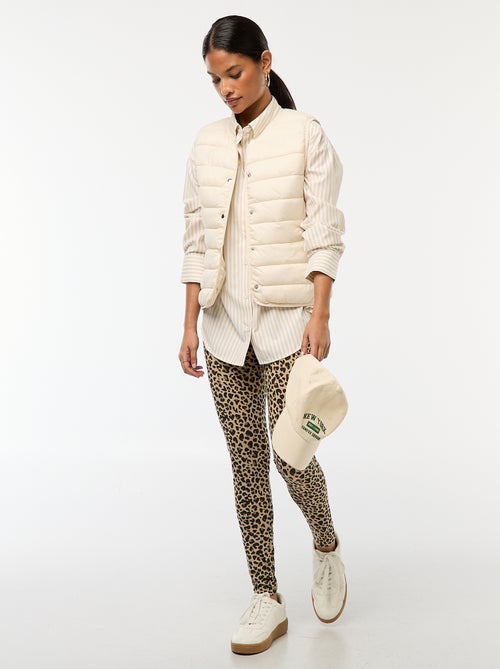 Blusão de penas leve e acolchoado sem mangas - Kiabi