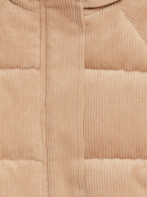 Blusão de penas nervurado com capuz - Kiabi