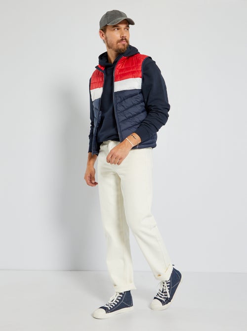 Blusão de penas 'Produkt' acolchoado color-block - Kiabi