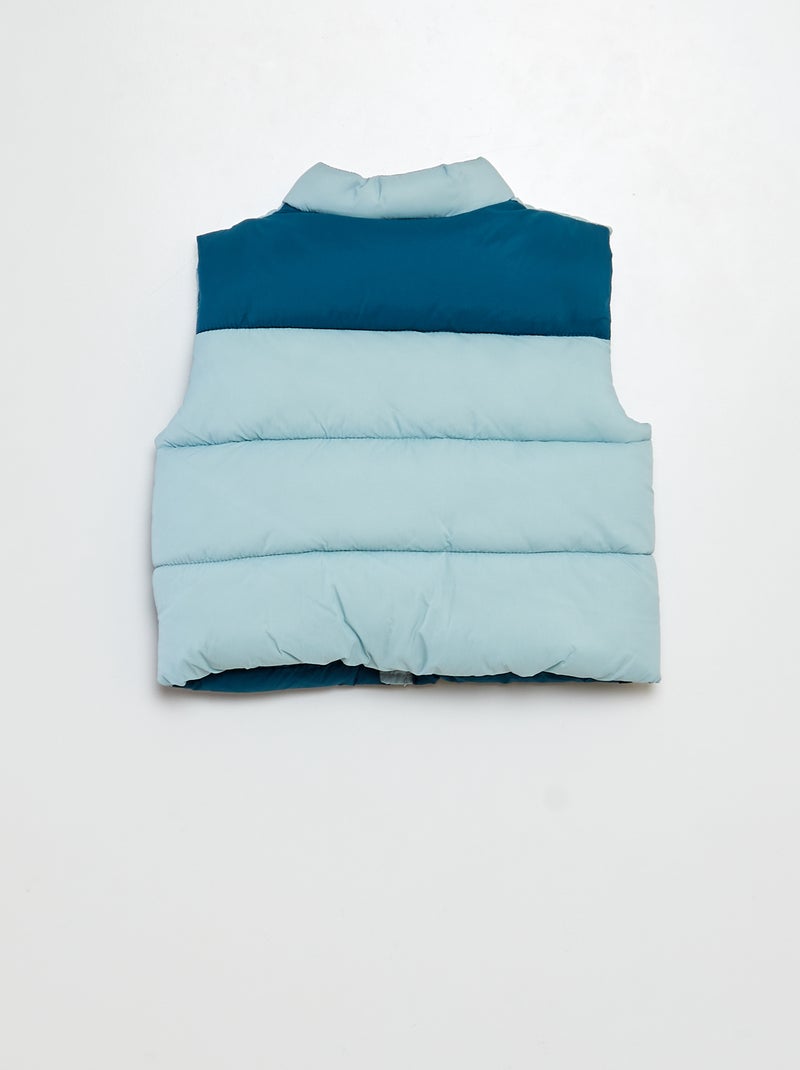 Blusão de penas sem mangas AZUL - Kiabi