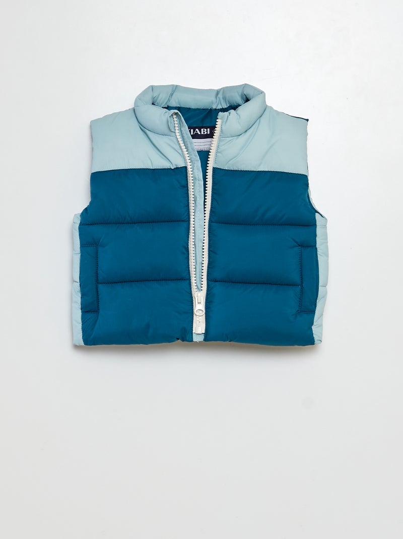 Blusão de penas sem mangas AZUL - Kiabi