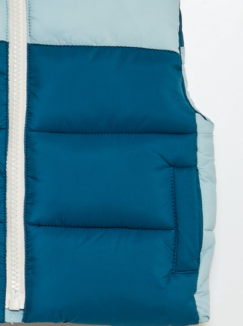 Blusão de penas sem mangas AZUL - Kiabi