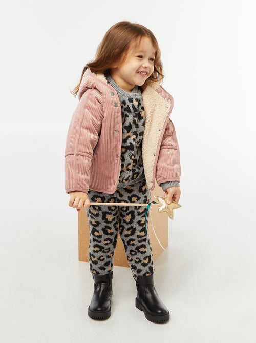 Blusão de veludo cotelê - Kiabi