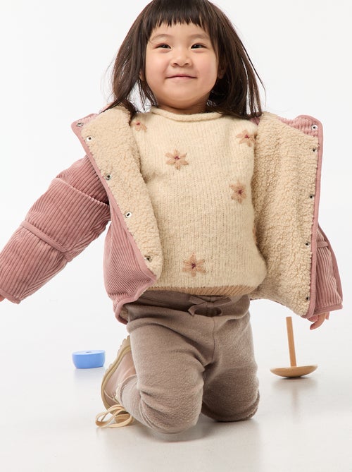 Blusão de veludo cotelê - Kiabi