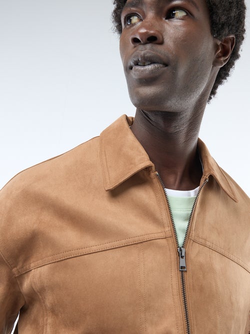 Blusão em camurça - Kiabi