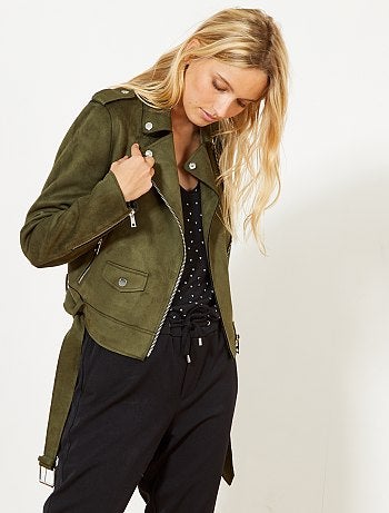 Blusão em camurça - Kiabi