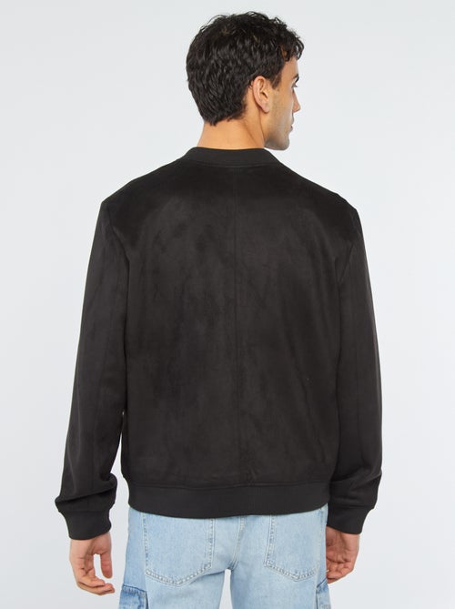 Blusão em camurça sintética com fecho - Kiabi