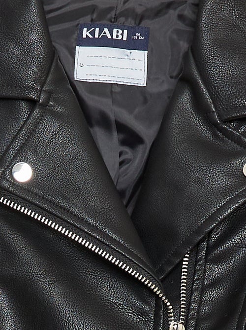 Blusão em imitação de pele texturizada - Kiabi