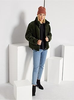 Blusão em imitação de pele - Kiabi