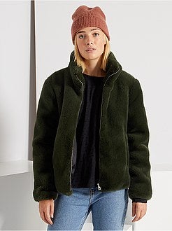 Blusão em imitação de pele - Kiabi