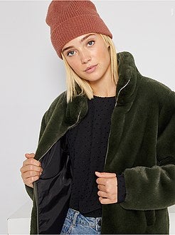 Blusão em imitação de pele - Kiabi