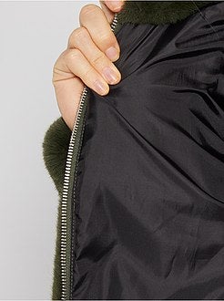 Blusão em imitação de pele - Kiabi