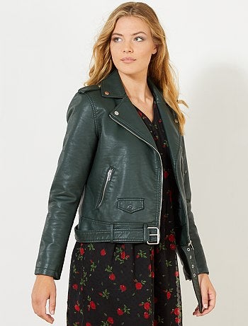 Blusão em pele sintética - Kiabi