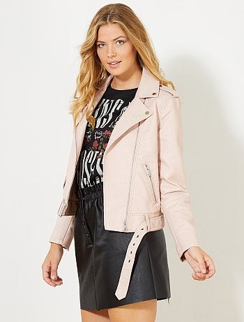 Blusão em pele sintética - Kiabi