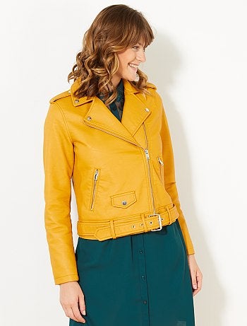 Blusão em pele sintética - Kiabi