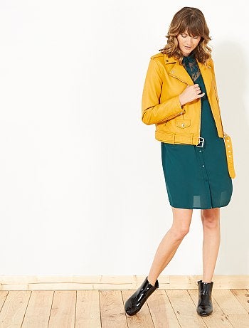 Blusão em pele sintética - Kiabi