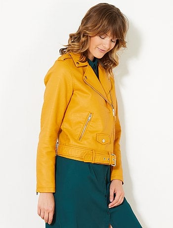 Blusão em pele sintética - Kiabi