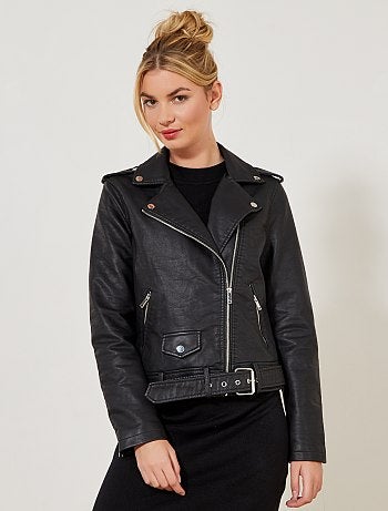 Blusão em pele sintética - Kiabi