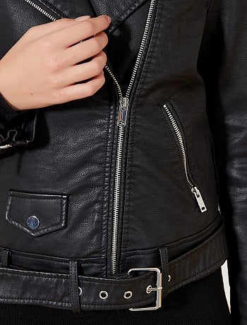 Blusão em pele sintética - Kiabi