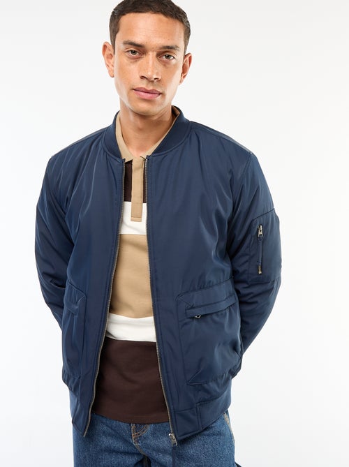 Blusão estilo aviador bolsos de fole dupla entrada - Kiabi