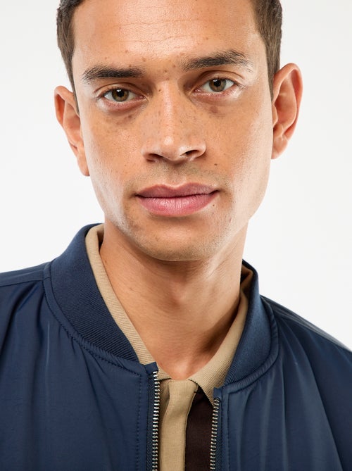 Blusão estilo aviador bolsos de fole dupla entrada - Kiabi