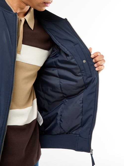 Blusão estilo aviador bolsos de fole dupla entrada - Kiabi