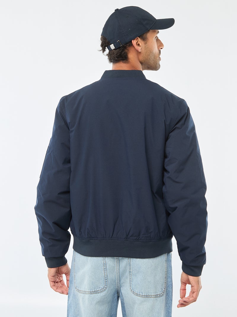 Blusão estilo aviador com bolso com fecho no braço Azul - Kiabi