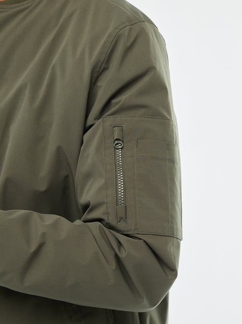 Blusão estilo aviador com bolso com fecho no braço - Kiabi