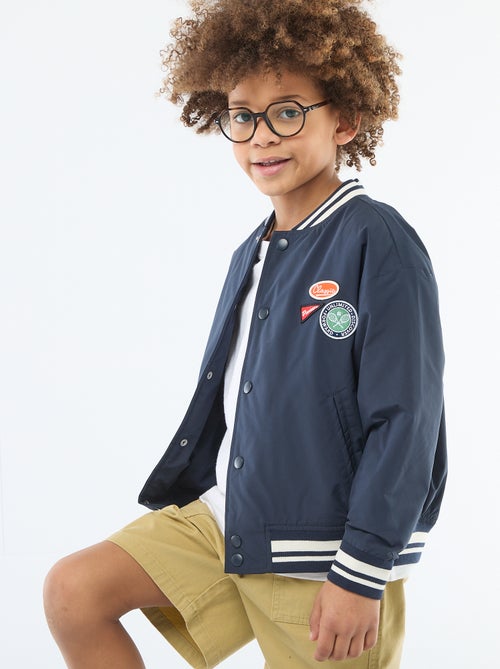 Blusão estilo aviador com botões de pressão - Kiabi