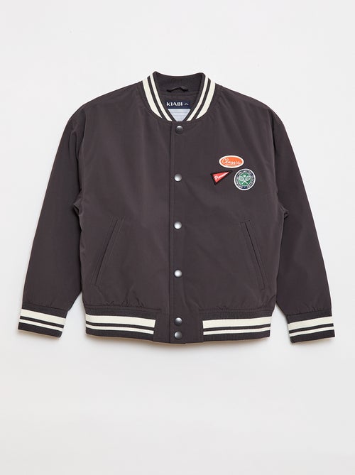 Blusão estilo aviador com botões de pressão - Kiabi