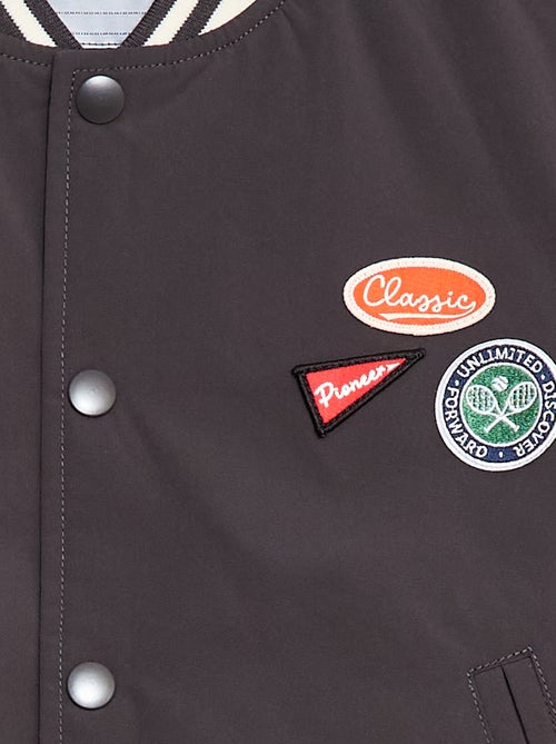 Blusão estilo aviador com botões de pressão - Kiabi