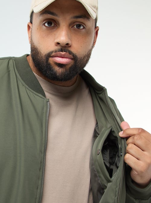 Blusão estilo aviador com efeito acetinado - Kiabi