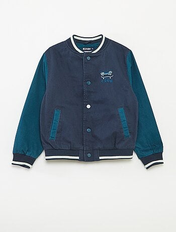 Blusão estilo aviador de algodão