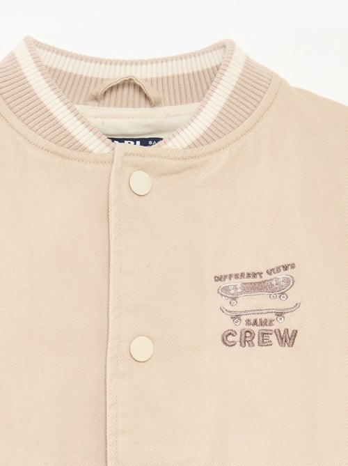 Blusão estilo aviador de algodão - Kiabi