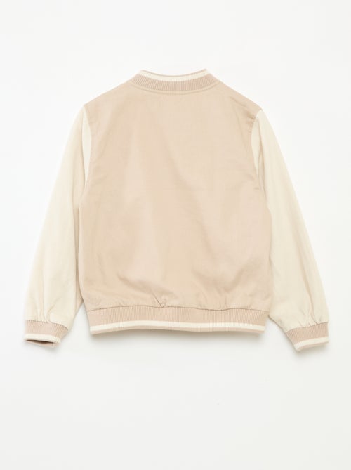 Blusão estilo aviador de algodão - Kiabi