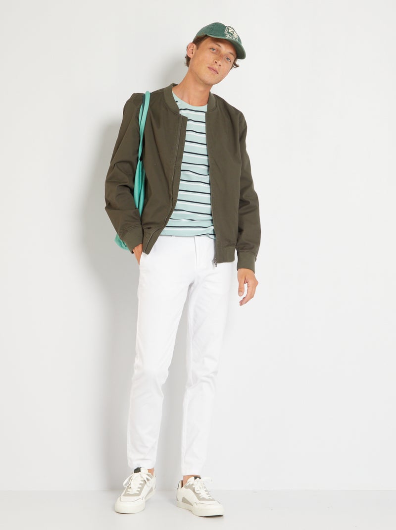 Blusão estilo Bomber liso CAQUI - Kiabi