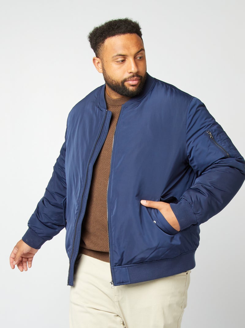 Blusão estilo bomber PRETO - Kiabi