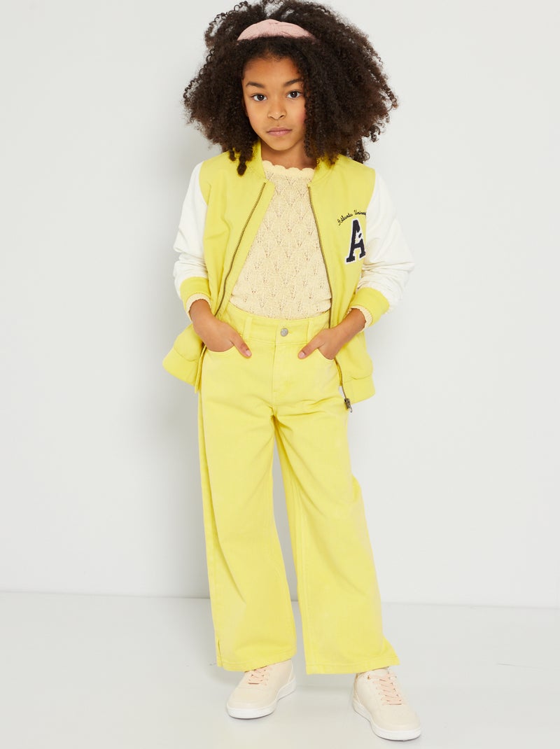 Blusão estilo universidade americana AMARELO - Kiabi
