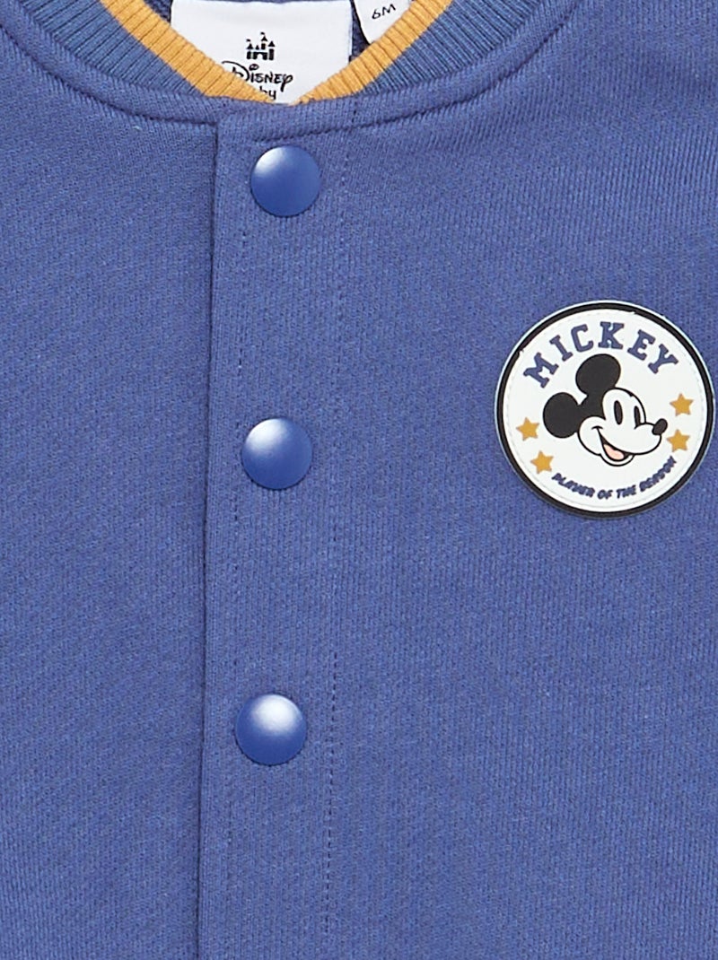 Blusão estilo universitário \'Mickey\' \'Disney\' Azul - Kiabi