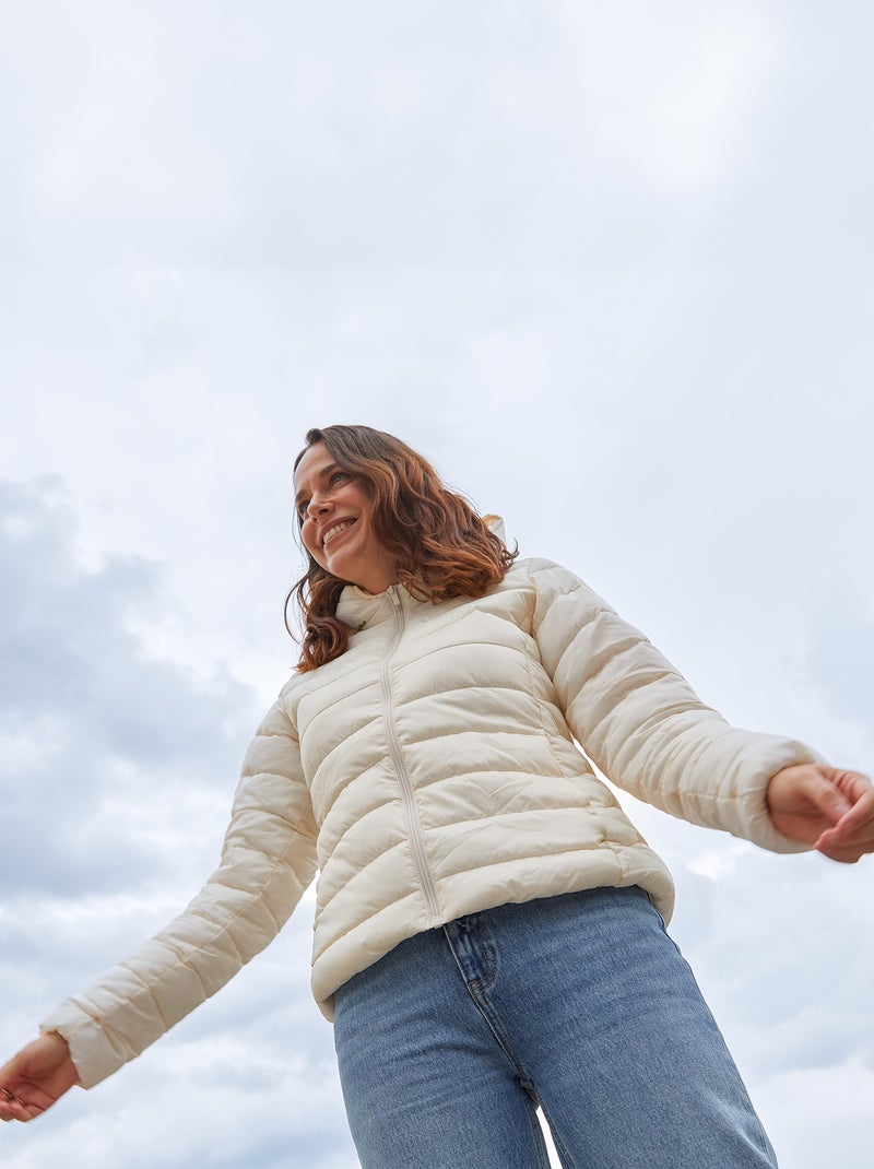 Blusão leve acolchoado BRANCO - Kiabi