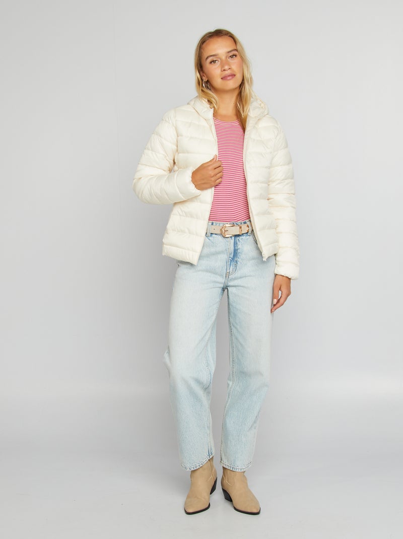 Blusão leve acolchoado BRANCO - Kiabi