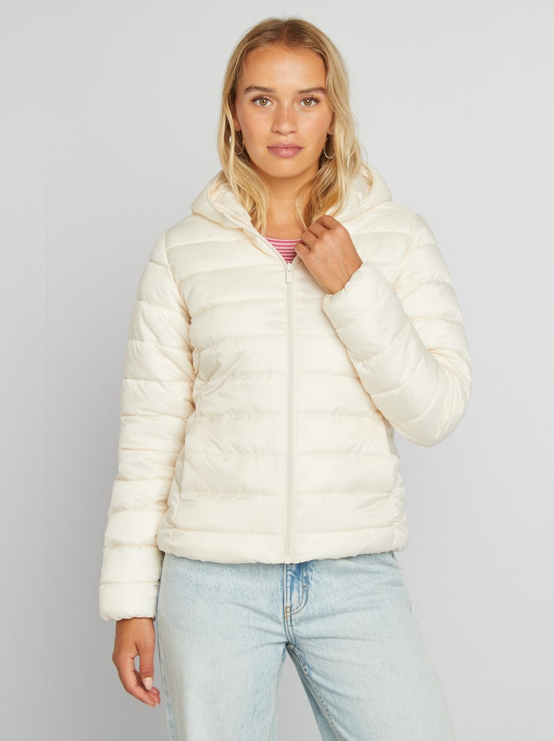 Blusão leve acolchoado BRANCO - Kiabi