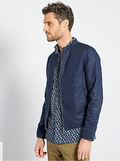 Blusão leve em linho e algodão - Kiabi