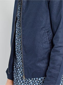 Blusão leve em linho e algodão - Kiabi